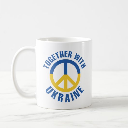 Gemeinsam mit der Ukraine Kaffeetasse (Links)