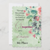 Gemeinsam mit floralen Freunden Einladung (Vorderseite)