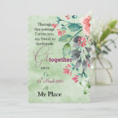 Gemeinsam mit floralen Freunden Einladung (Stehend Vorderseite)