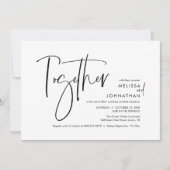 Gemeinsam mit ihren Eltern, Hochzeitsempfang Einladung (Vorderseite)