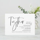 Gemeinsam mit ihren Eltern, Hochzeitsempfang Einladung (Stehend Vorderseite)