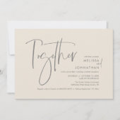 Gemeinsam mit ihren Eltern, Hochzeitsempfang Einladung (Vorderseite)
