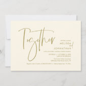 Gemeinsam mit ihren Eltern, Hochzeitsempfang Einladung (Vorderseite)