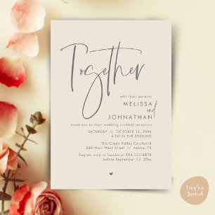 Gemeinsam mit ihren Eltern, Hochzeitsempfang Einladung