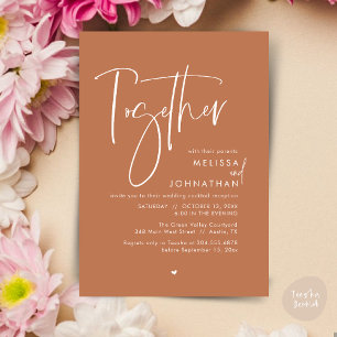 Gemeinsam mit ihren Eltern, Hochzeitsempfang Einladung