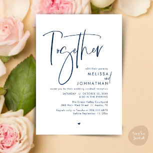 Gemeinsam mit ihren Eltern, Hochzeitsempfang Einladung