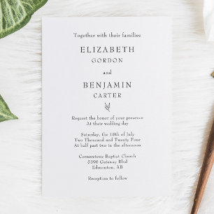 Gemeinsam mit ihren Familien Elegant Minimalistisc Einladung