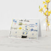 Gemeinsam mit Israel Grußkarte Karte (Gelbe Blume)