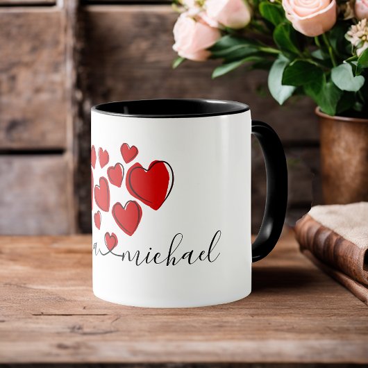Gemeinsam mit Liebe & Herz Romantische personalisi Tasse
