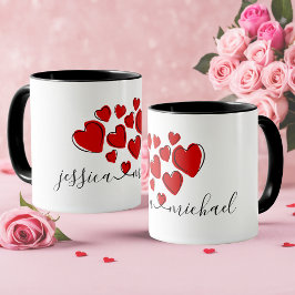 Gemeinsam mit Liebe & Herz Romantische personalisi Tasse