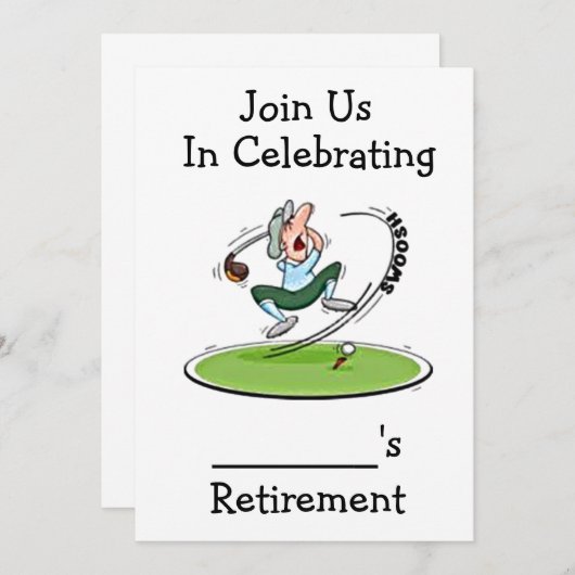 GEMEINSAM MIT UNS IN (ADNAME) ****RETIREMENT*** IN EINLADUNG (Vorne/Hinten)