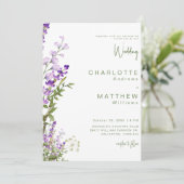 Gemeinsam mit unseren Eltern Lavender Foto Wedding Einladung (Stehend Vorderseite)