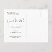 Gemeinsam | Modernes Foto Save the Date Ankündigungspostkarte (Rückseite)