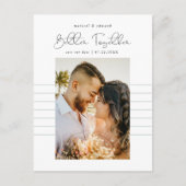 Gemeinsam | Modernes Foto Save the Date Ankündigungspostkarte (Vorderseite)