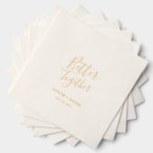 Gemeinsam | Paare Name Custom Wedding Servietten Mit Folie (Insitu (Gestapelt))