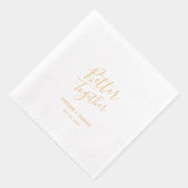 Gemeinsam | Paare Name Custom Wedding Servietten Mit Folie (Rechts)