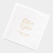 Gemeinsam | Paare Name Custom Wedding Servietten Mit Folie (Links)
