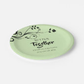 Gemeinsam Personalisierte Hochzeitspapier-Teller Pappteller (Schrägansicht)