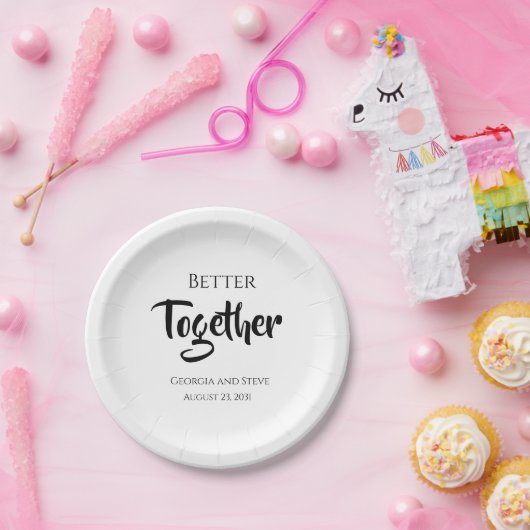 Gemeinsam Personalisierte Hochzeitspapier-Teller Pappteller (Party)