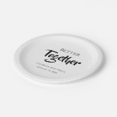 Gemeinsam Personalisierte Hochzeitspapier-Teller Pappteller (Schrägansicht)