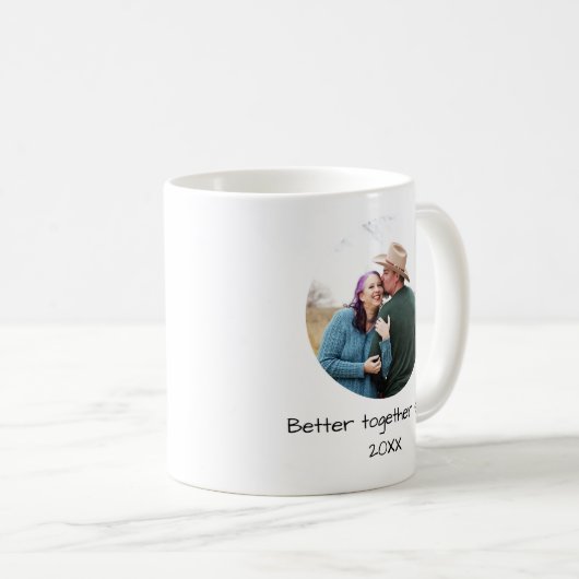 Gemeinsam Personalisiertes Foto Jahr Paar Kaffeetasse (VorderseiteRechts)