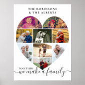 Gemeinsam Personalisiertes Herz geformt 9 FotoColl Poster (Vorne)