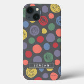 Gemeinsam Polka Dot Muster Case-Mate iPhone Hülle (Rückseite)