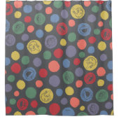 Gemeinsam Polka Dot Muster Duschvorhang (Vorderseite)