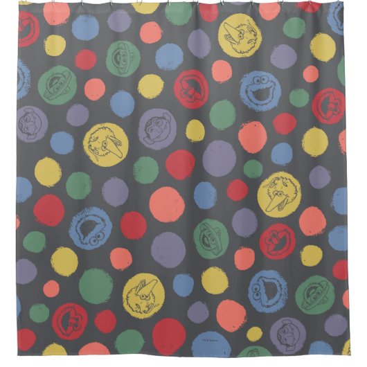 Gemeinsam Polka Dot Muster Duschvorhang (Vorderseite)