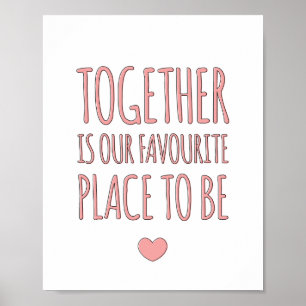 Gemeinsam - Printmedien der Familie in Pink Poster