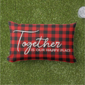 Gemeinsam Red Black Buffalo Lumberjack Muster Kissen Für Draußen (Gras)