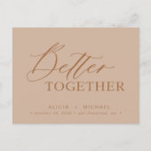 Gemeinsam rostiges Hochzeitsdatum gerettet Ankündigungspostkarte (Vorderseite)