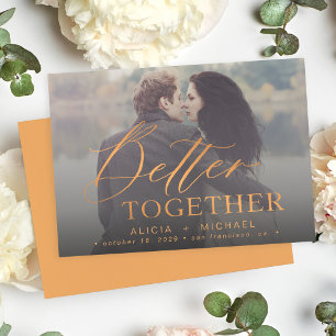 Gemeinsam Rostorange-Drehbuch Hochzeit Foto Save The Date