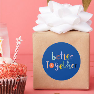 Gemeinsam Runder Aufkleber