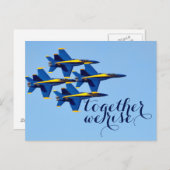 Gemeinsam sammeln wir Blue Angels Postkarte (Vorne/Hinten)