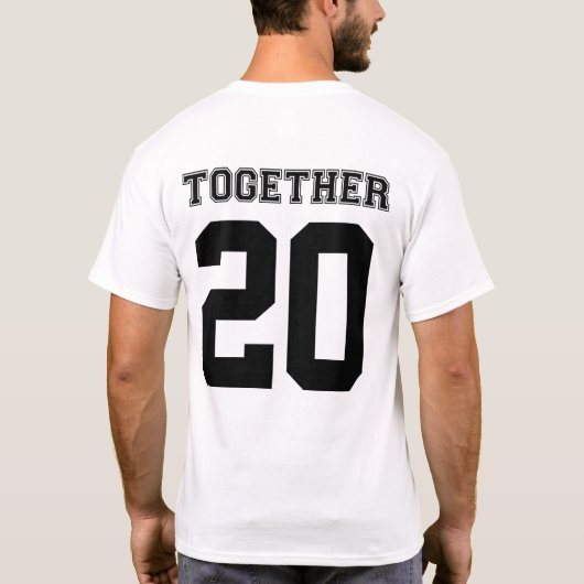 Gemeinsam seit Matching Couple Anniversary Jersey T-Shirt (Rückseite)