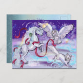 Gemeinsam sind wir ein Einhorn Postkarte (Vorne/Hinten)