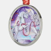 Gemeinsam sind Wir ein ~Weihnachtsschmuck Silbernes Ornament (Links)