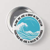 Gemeinsam sind wir eine Welle des Aktivismus des W Button (Vorne & Hinten)