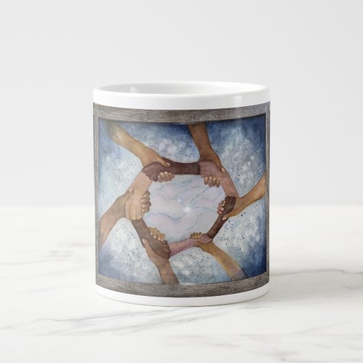 Gemeinsam sind wir eins Jumbo-Tasse (Vorderseite)