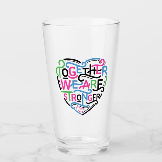 Gemeinsam sind wir stärker glas (Vorderseite)