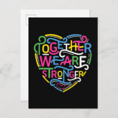 Gemeinsam sind wir stärker postkarte (Vorne/Hinten)