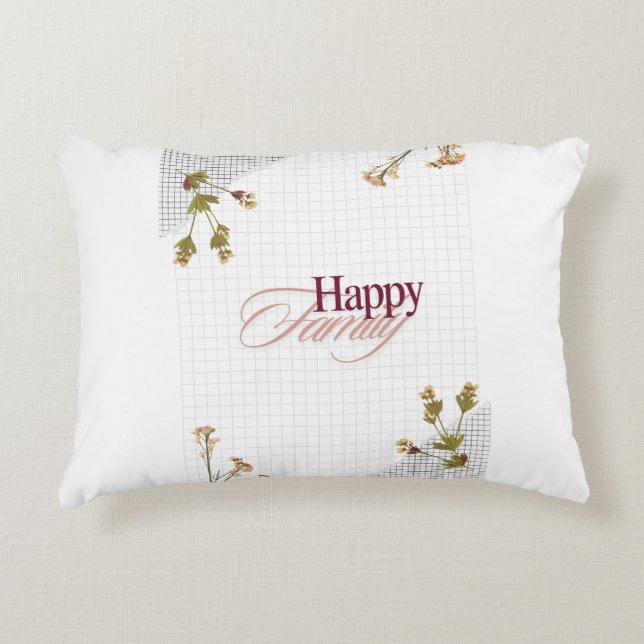 "Gemeinsam singen wir: Happy Family Design Pillow" Dekokissen (Vorderseite)