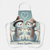 Gemeinsam Snowman-A-Hearterwärmung Schürze (Vorderseite)