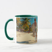 Gemeinsam Spaß am Strand Tasse (Links)