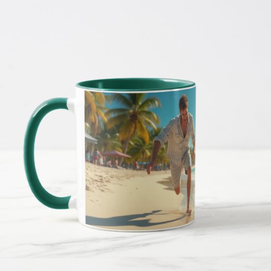 Gemeinsam Spaß am Strand Tasse (Links)