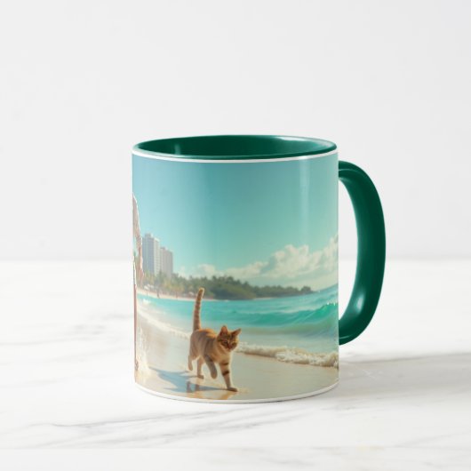 Gemeinsam Spaß am Strand Tasse (VorderseiteRechts)