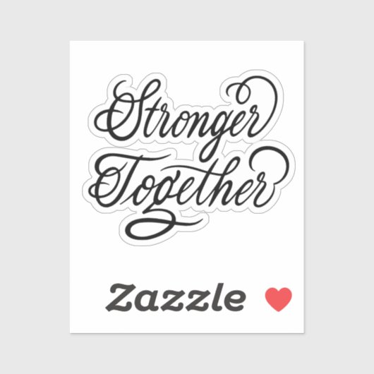 Gemeinsam stärken aufkleber (Blatt)