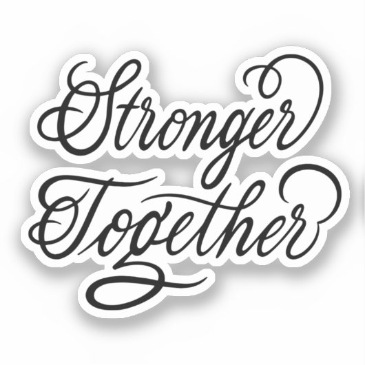 Gemeinsam stärken aufkleber (Vorderseite)