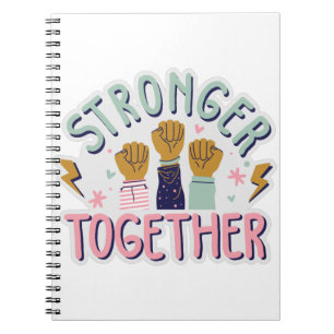 Gemeinsam stärken notizblock